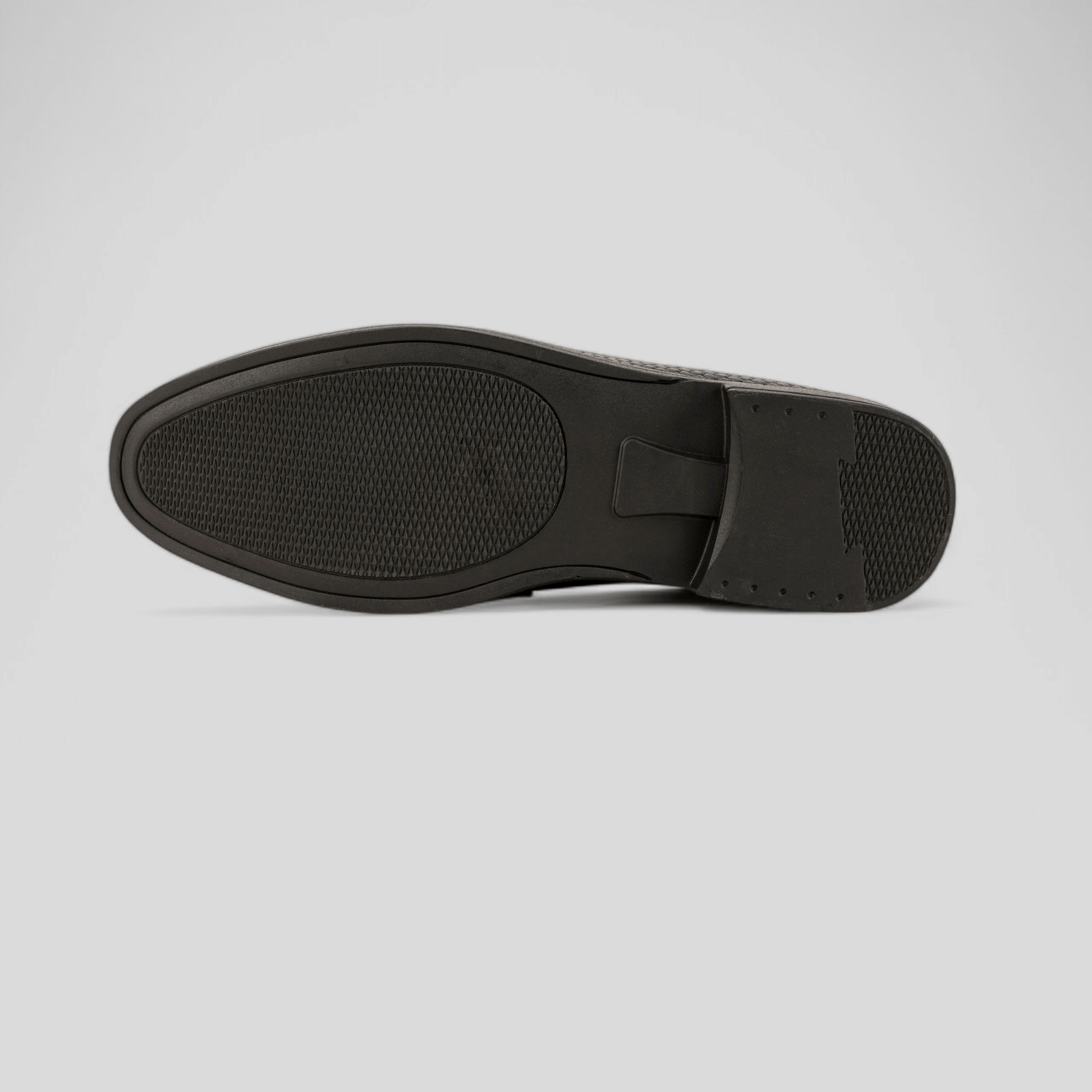 Black Woven Leather Loafer - Waymate