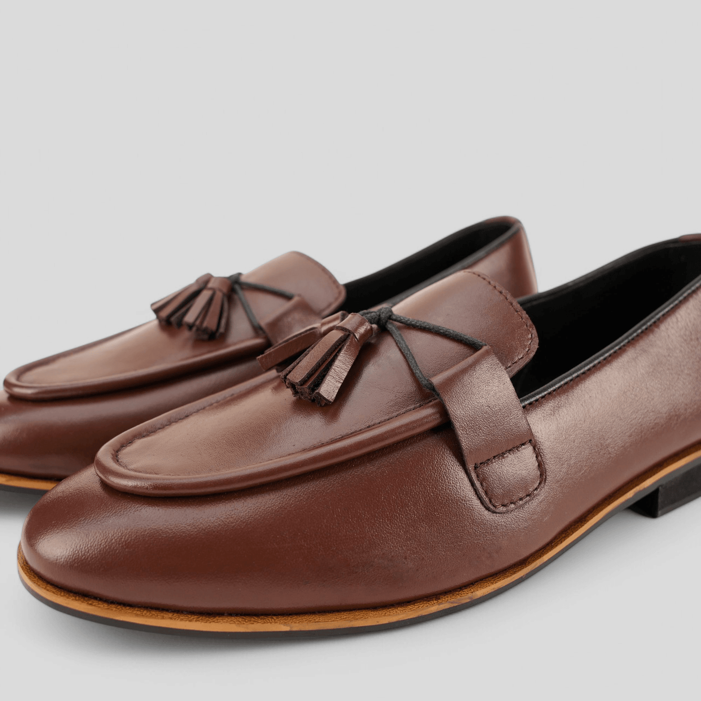 Brown Leather Tassel Loafer - Waymate
