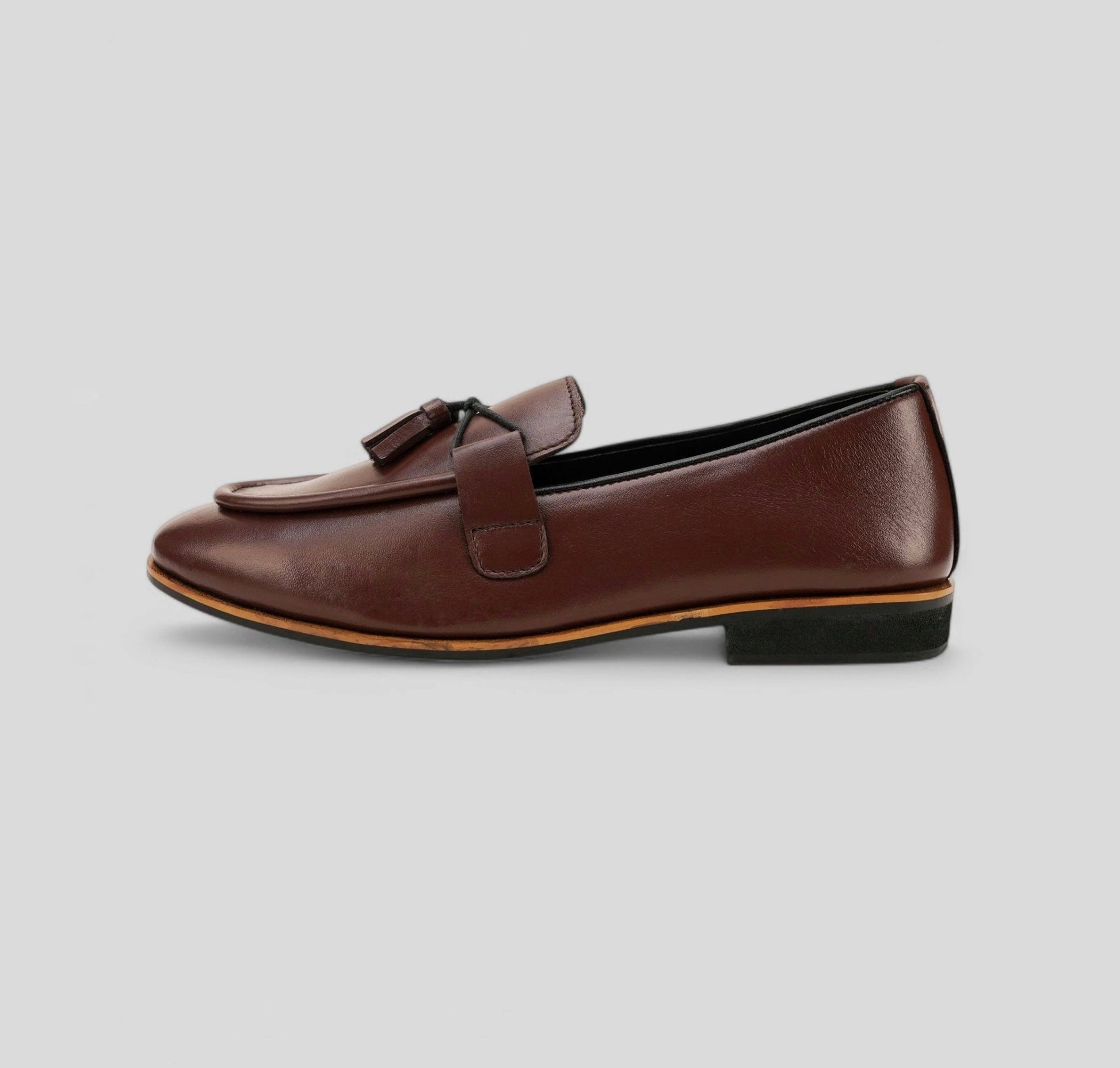 Brown Leather Tassel Loafer - Waymate